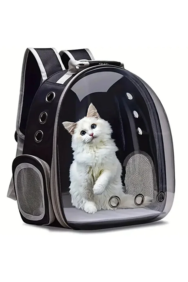 Astronot Şeffaf Pencereli Kedi Taşıma Sırt Çantası – Uçak, Kabin Uyumlu, 9 Hava Kanallı, Konforlu Astronot Şeffaf Pencereli Kedi Taşıma Sırt Çantası – Uçak, Kabin Uyumlu, 9 Hava Kanallı, Konforlu